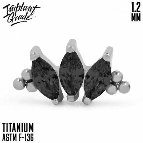 Накрутка-кластер Marquise vol.2 Bead Black 1.2 мм фото 2